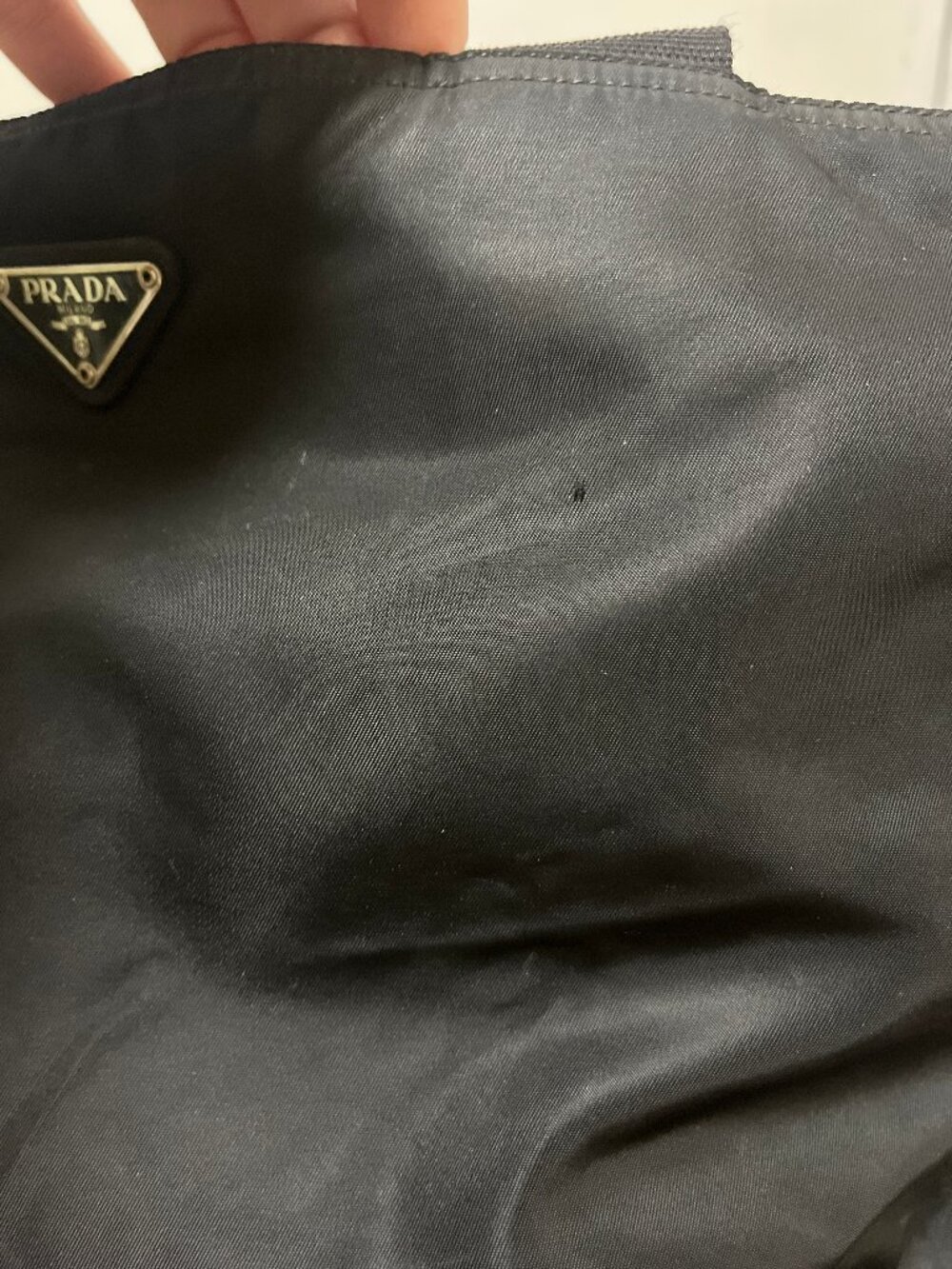 Y2K Black Prada Nylon shoulder bag purse - Picture 9 of 14